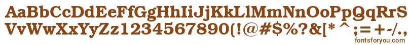 Шрифт BookmanItcDemiBt – коричневые шрифты на белом фоне