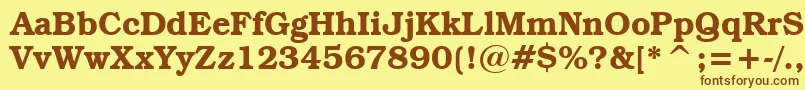 BookmanItcDemiBt Font – Brown Fonts on Yellow Background