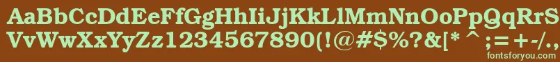 BookmanItcDemiBt Font – Green Fonts on Brown Background