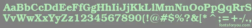 BookmanItcDemiBt Font – Green Fonts on Gray Background