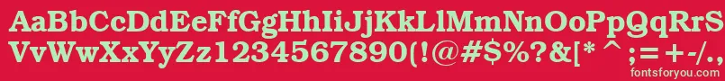 BookmanItcDemiBt Font – Green Fonts on Red Background