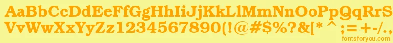 BookmanItcDemiBt Font – Orange Fonts on Yellow Background