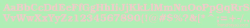 BookmanItcDemiBt Font – Pink Fonts on Green Background