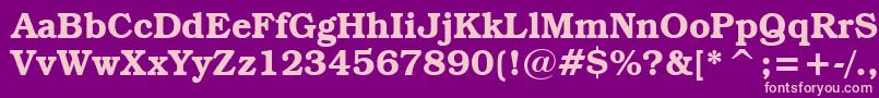 BookmanItcDemiBt Font – Pink Fonts on Purple Background