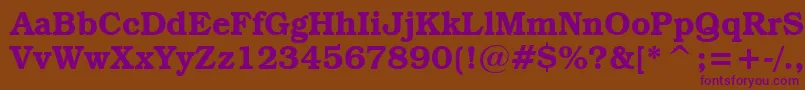 BookmanItcDemiBt Font – Purple Fonts on Brown Background