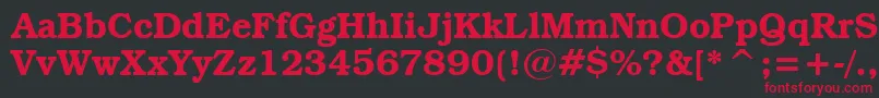 BookmanItcDemiBt Font – Red Fonts on Black Background
