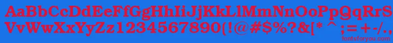 BookmanItcDemiBt Font – Red Fonts on Blue Background