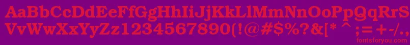 BookmanItcDemiBt Font – Red Fonts on Purple Background