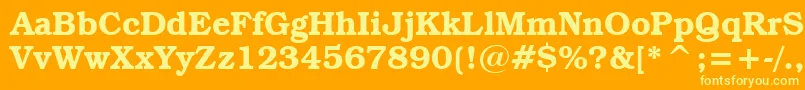 BookmanItcDemiBt Font – Yellow Fonts on Orange Background