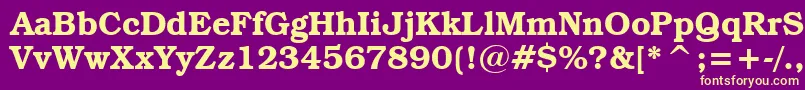 BookmanItcDemiBt Font – Yellow Fonts on Purple Background