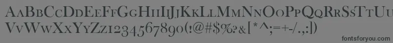 BaskervilleOldFaceCapsRegular-Schriftart – Schwarze Schriften auf grauem Hintergrund