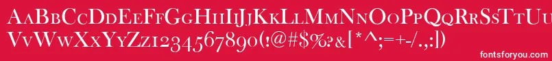 BaskervilleOldFaceCapsRegular Font – White Fonts on Red Background