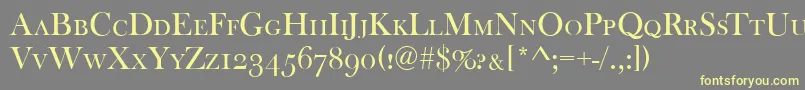 BaskervilleOldFaceCapsRegular Font – Yellow Fonts on Gray Background