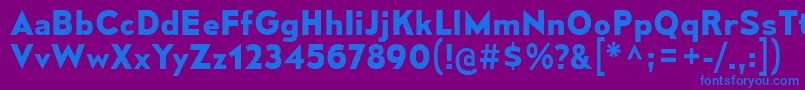 MesmerizeBd Font – Blue Fonts on Purple Background