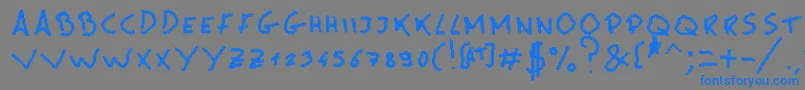 Saiba mais sobre a fonte MsPain Fonte MsPain – fontes azuis em um fundo cinza