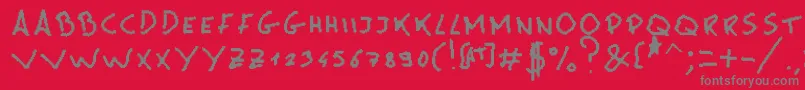 Шрифт MsPain – серые шрифты на красном фоне