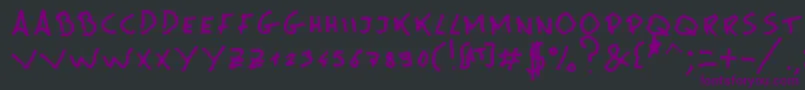 Шрифт MsPain – фиолетовые шрифты на чёрном фоне