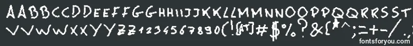 MsPain Font – White Fonts on Black Background