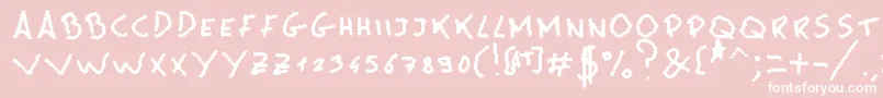 MsPain Font – White Fonts on Pink Background
