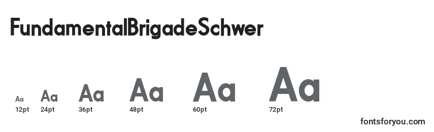 FundamentalBrigadeSchwer Font Sizes