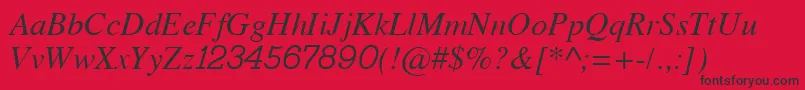 Bo2Italic Font – Black Fonts on Red Background