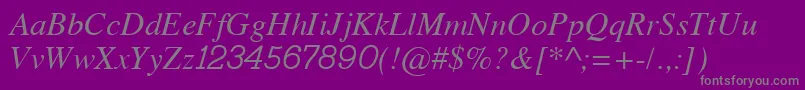 Bo2Italic Font – Gray Fonts on Purple Background