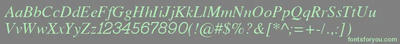 Bo2Italic Font – Green Fonts on Gray Background