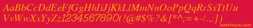 Bo2Italic Font – Orange Fonts on Red Background