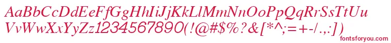 Bo2Italic Font – Red Fonts on White Background