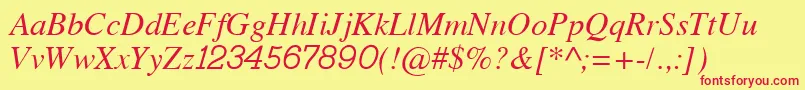 Bo2Italic Font – Red Fonts on Yellow Background