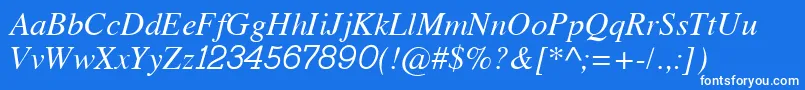 Bo2Italic Font – White Fonts on Blue Background