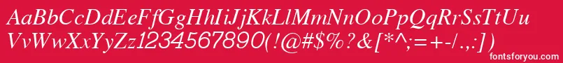 Bo2Italic Font – White Fonts on Red Background