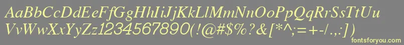 Bo2Italic Font – Yellow Fonts on Gray Background