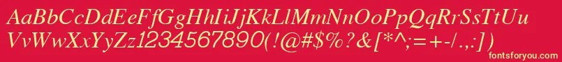 Bo2Italic Font – Yellow Fonts on Red Background