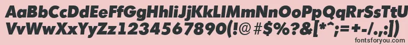 MontrealserialHeavyItalic Font – Black Fonts on Pink Background