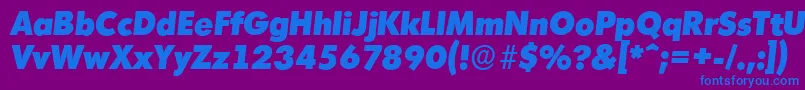 More about MontrealserialHeavyItalic Font MontrealserialHeavyItalic Font – Blue Fonts on Purple Background
