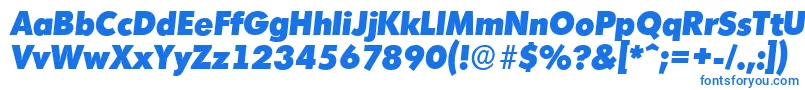 Шрифт MontrealserialHeavyItalic – синие шрифты