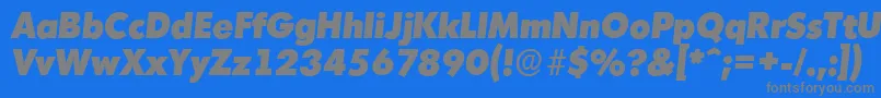 MontrealserialHeavyItalic Font – Gray Fonts on Blue Background