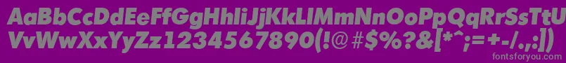 MontrealserialHeavyItalic Font – Gray Fonts on Purple Background