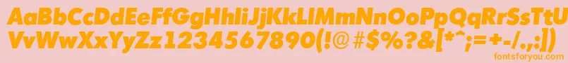 MontrealserialHeavyItalic Font – Orange Fonts on Pink Background