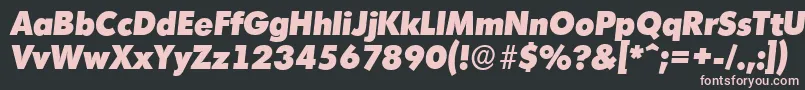 MontrealserialHeavyItalic Font – Pink Fonts on Black Background