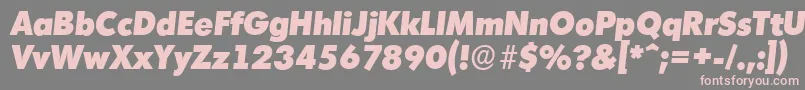 MontrealserialHeavyItalic Font – Pink Fonts on Gray Background