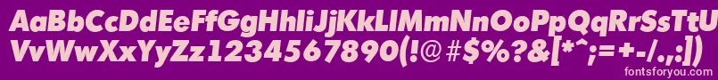 MontrealserialHeavyItalic Font – Pink Fonts on Purple Background