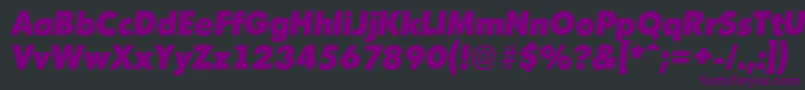 MontrealserialHeavyItalic Font – Purple Fonts on Black Background