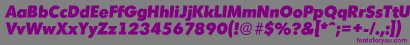 MontrealserialHeavyItalic Font – Purple Fonts on Gray Background