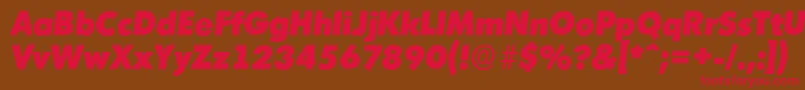 Шрифт MontrealserialHeavyItalic – красные шрифты на коричневом фоне
