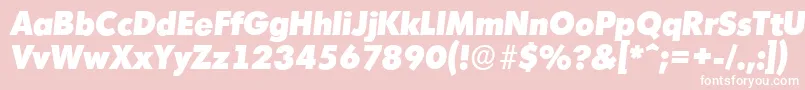 MontrealserialHeavyItalic Font – White Fonts on Pink Background