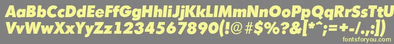MontrealserialHeavyItalic Font – Yellow Fonts on Gray Background