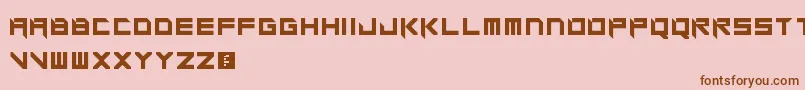 Police Super ffy – polices brunes sur fond rose