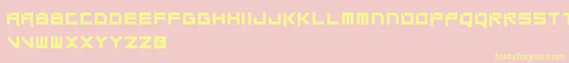 Fonte Super ffy – fontes amarelas em um fundo rosa